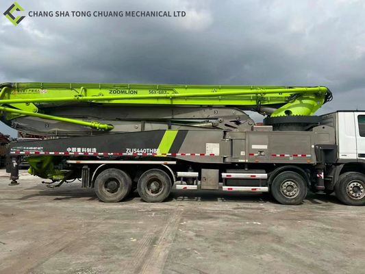 In van de de Boompomp van Zoomlion van 2017 Groene Remanufactured Gebruikte Concrete Vrachtwagen 56M Installed