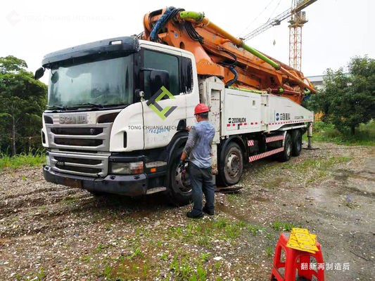 8×4 de gebruikte Chassis van Scania van de Concrete Pompvrachtwagen gebruikten Concrete Boompomp