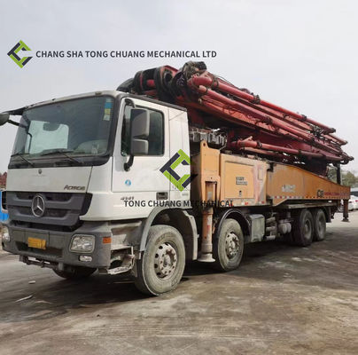 56M 8x4 Gebruikte betonpomptruck op Mercedes Benz chassis