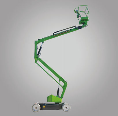 Werkplatform op grote hoogte voor bouwmachines 3760kg Elektrische gebogen arm in groen